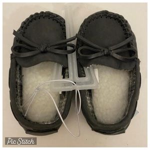 Kids Grey Moccasins